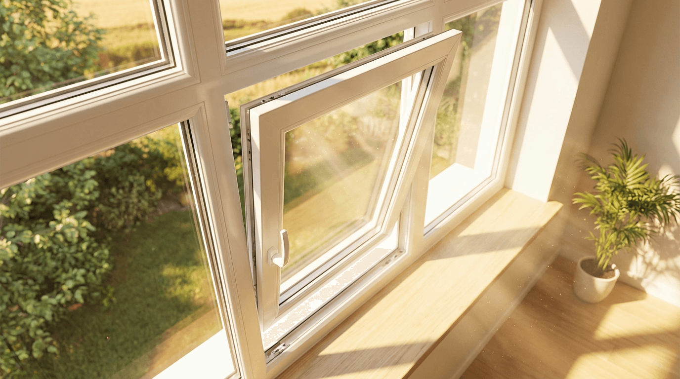 Fenêtre de toit Velux fraîchement posée dans une pente d'ardoises, raccord étanche et chevêtres en bois clair, lumière zénithale