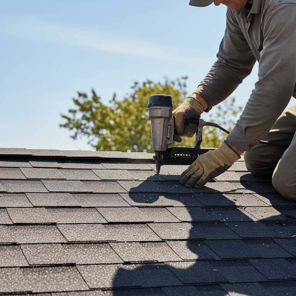 Installation d'un Velux sur un toit en pente